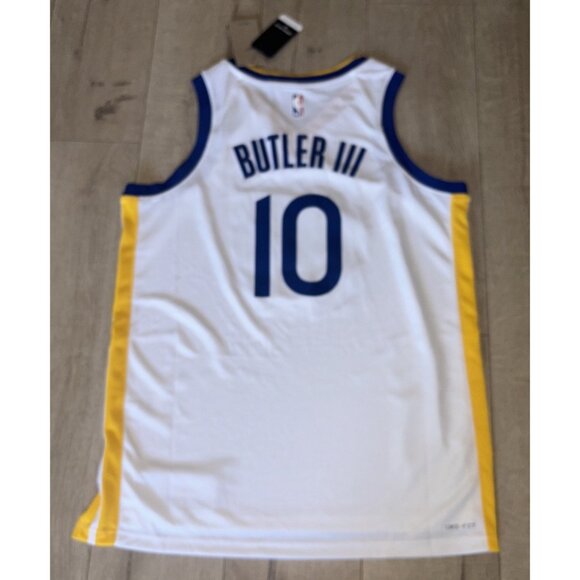 Unisex Golden State Warriors Jimmy Butler Nike White Swingman Jersey Sz Large 48 - Picture 8 of 8